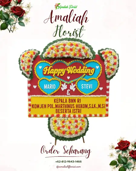 Papan Bunga Pernikahan Gesi